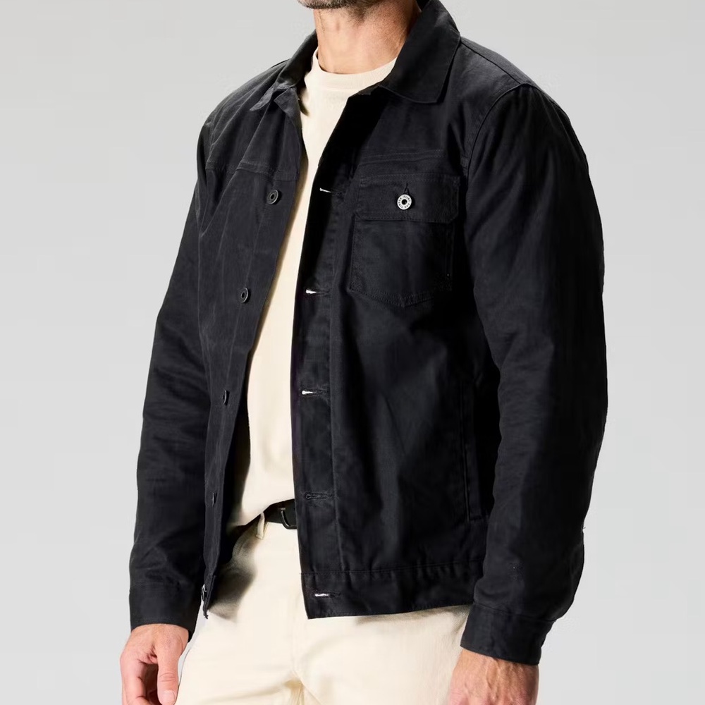 Flannel Lined Waxed Trucker Jacket - Sold Out Colorway